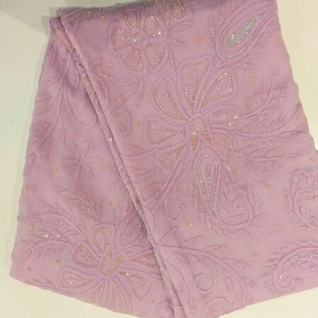 Elegance In Every Stitch – Chikankari With Sequence Moti On Georgette.