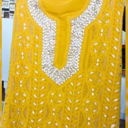 Elegance In Georgette With Kasab, Gotapatti, And Chikankari Embroidery