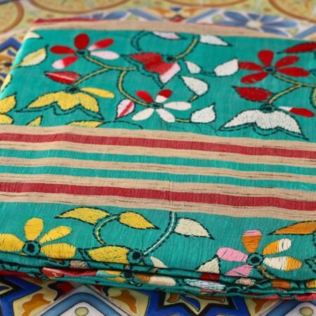 Pure Tasar Silk  Kantha - Saree