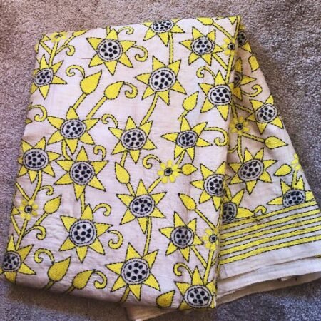 Pure Tasar Silk  Kantha - Saree