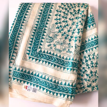 Pure Tasar Silk  Kantha - Saree