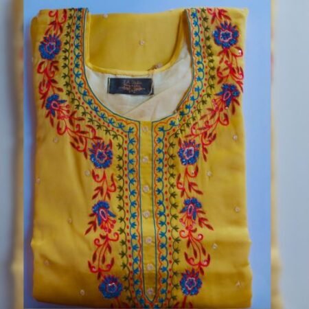Timeless elegance, woven in resham.