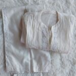 Elegance in every thread, Chikankari on Twinkle Mul Chanderi with mukaish work.