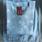 Elegance in every thread, Chikankari on Soft Mul Chanderi with Banarasi touch.