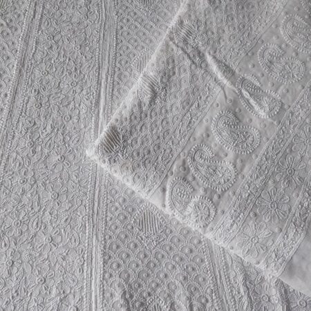 Elegance in every thread, Chikankari Lehenga on geogertte fabric with thread work and poth work.