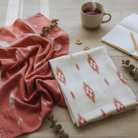 Handwoven charm in evey thread, Elegant cotton ikat fabric.