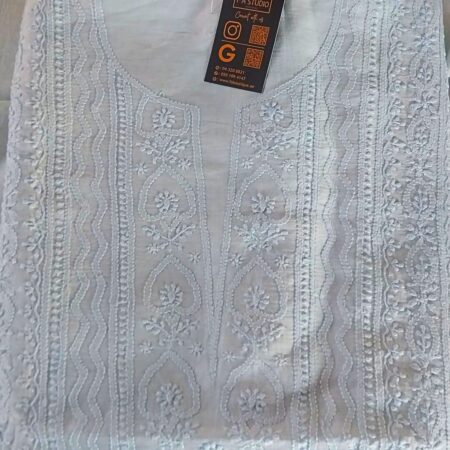 Elegance in every thread, Chikankari on Chanderi Silk with thread work.