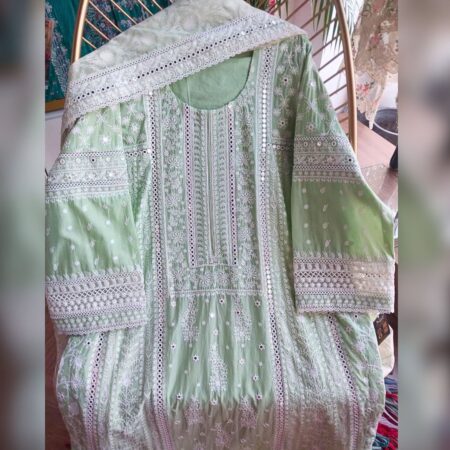 Pakistani Suit Summer Collection by Sobia Nazir Neon Green