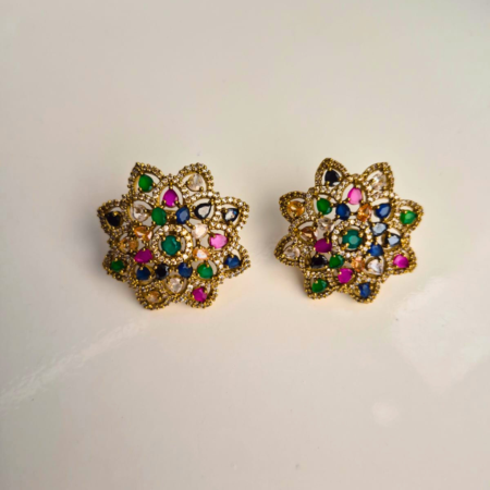 Navaratna magic in every sparkle, where tradition meets timeless elegance.